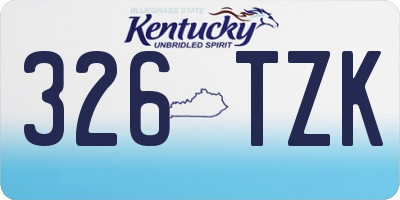 KY license plate 326TZK