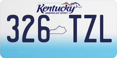 KY license plate 326TZL