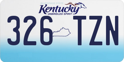 KY license plate 326TZN