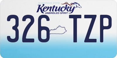 KY license plate 326TZP