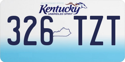 KY license plate 326TZT