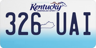 KY license plate 326UAI