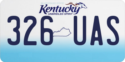 KY license plate 326UAS