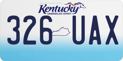 KY license plate 326UAX