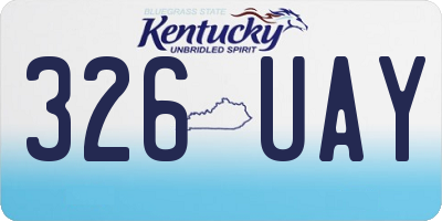 KY license plate 326UAY
