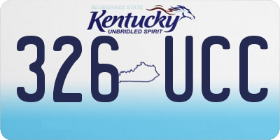 KY license plate 326UCC