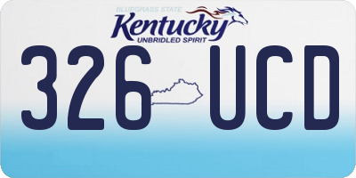 KY license plate 326UCD