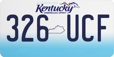 KY license plate 326UCF