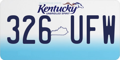 KY license plate 326UFW