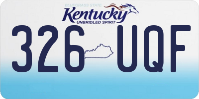 KY license plate 326UQF