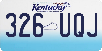 KY license plate 326UQJ