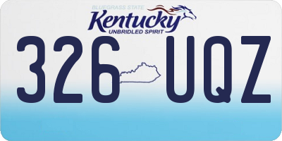 KY license plate 326UQZ