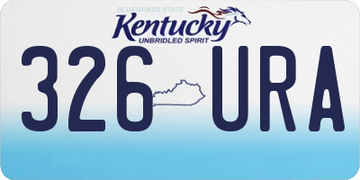 KY license plate 326URA