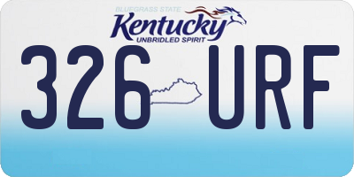 KY license plate 326URF