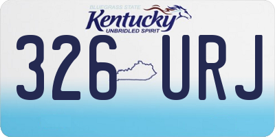 KY license plate 326URJ