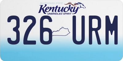 KY license plate 326URM