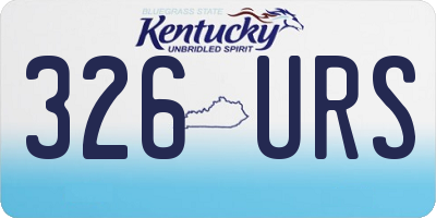 KY license plate 326URS