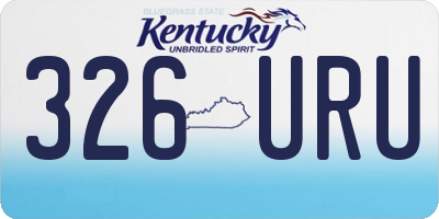 KY license plate 326URU