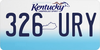 KY license plate 326URY