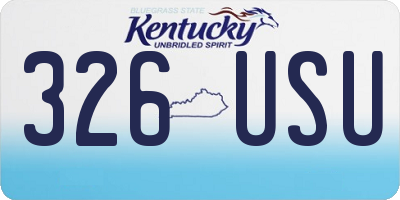 KY license plate 326USU
