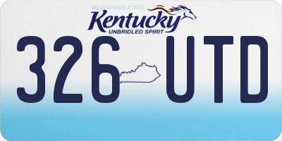 KY license plate 326UTD
