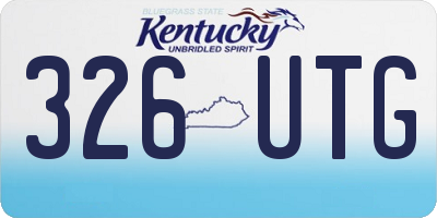 KY license plate 326UTG