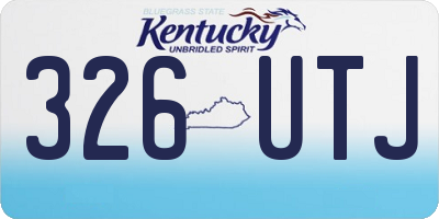 KY license plate 326UTJ