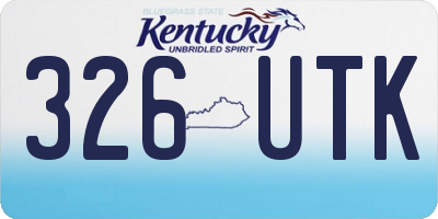 KY license plate 326UTK