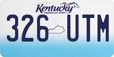 KY license plate 326UTM