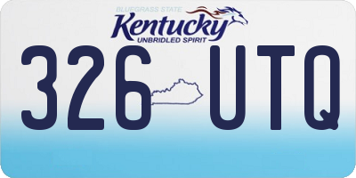 KY license plate 326UTQ