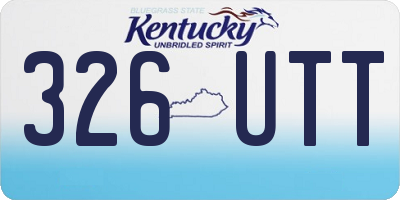 KY license plate 326UTT