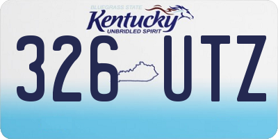 KY license plate 326UTZ