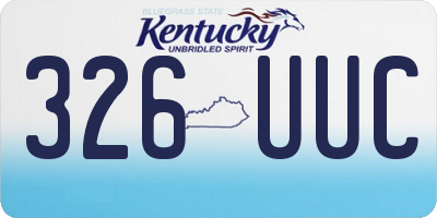 KY license plate 326UUC