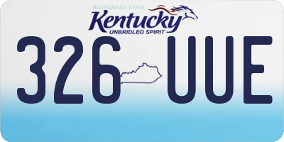KY license plate 326UUE