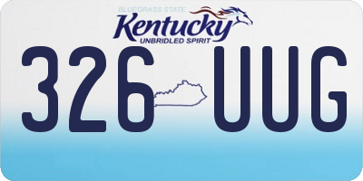 KY license plate 326UUG