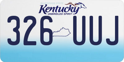 KY license plate 326UUJ