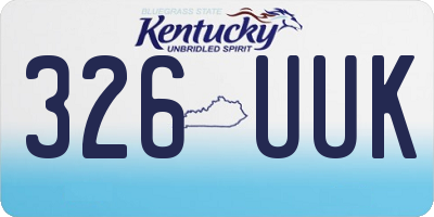 KY license plate 326UUK