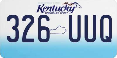 KY license plate 326UUQ