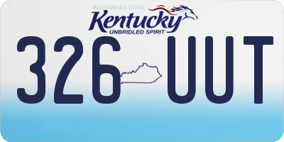 KY license plate 326UUT