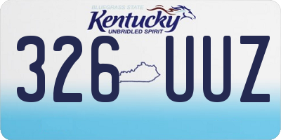 KY license plate 326UUZ