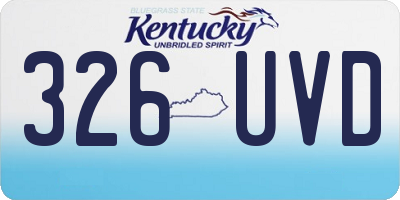 KY license plate 326UVD