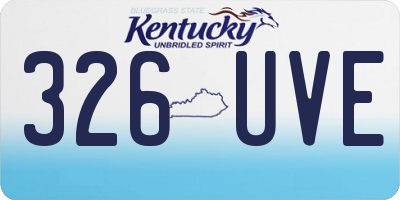 KY license plate 326UVE