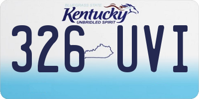 KY license plate 326UVI