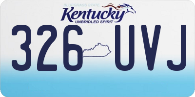 KY license plate 326UVJ