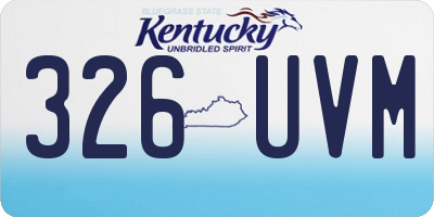 KY license plate 326UVM