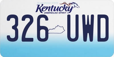 KY license plate 326UWD