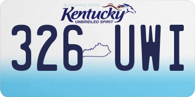 KY license plate 326UWI