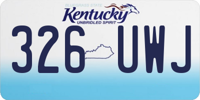KY license plate 326UWJ