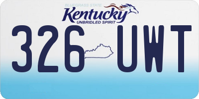 KY license plate 326UWT