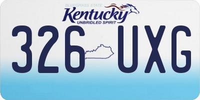 KY license plate 326UXG